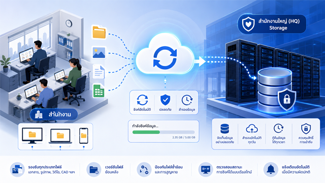 Construction project data sync and backup system