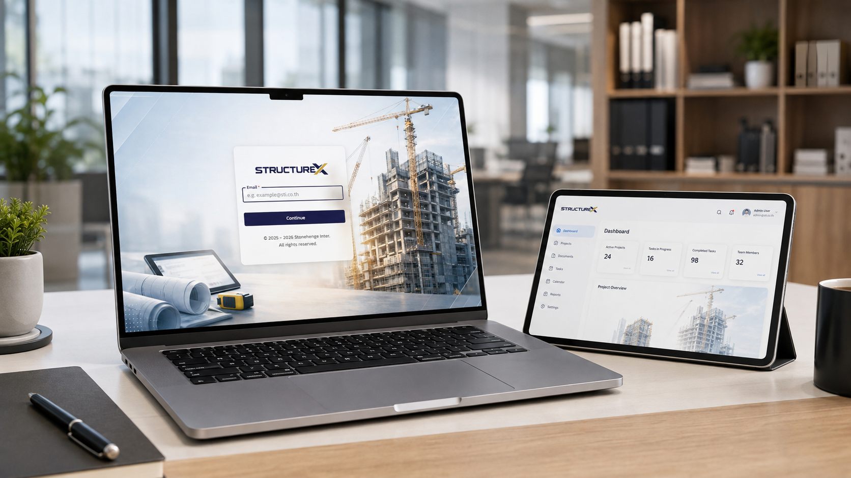 StructureX ระบบบริหารโครงการก่อสร้างแบบครบวงจร